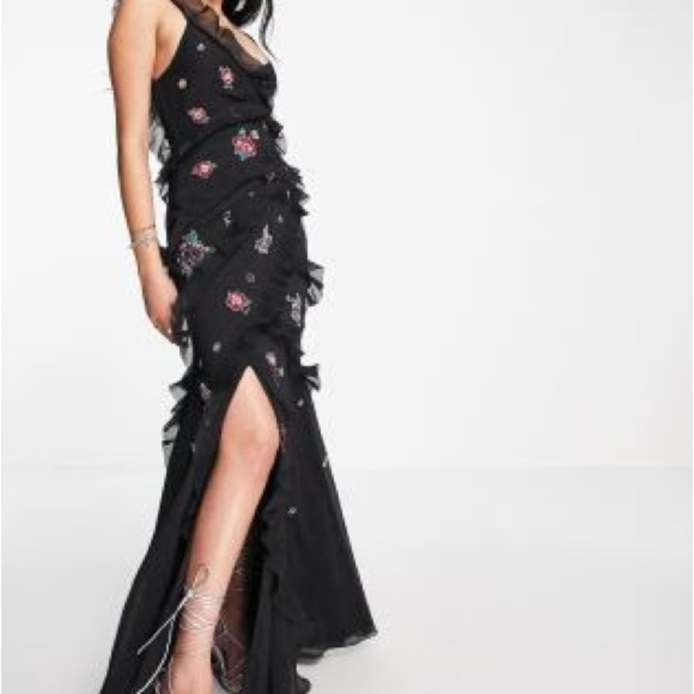 ASOS Ruffle Strappy Maxi - Picture 2 of 3